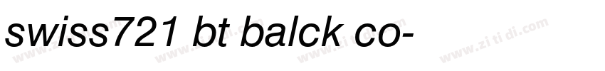 swiss721 bt balck co字体转换